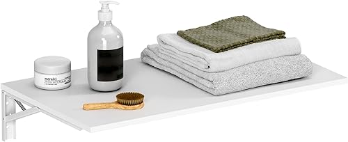 Need Mesa pequeña plegable para montar en la pared, 30 pulgadas de largo x 20 pulgadas de ancho, complemento perfecto para cuarto de serviciobar