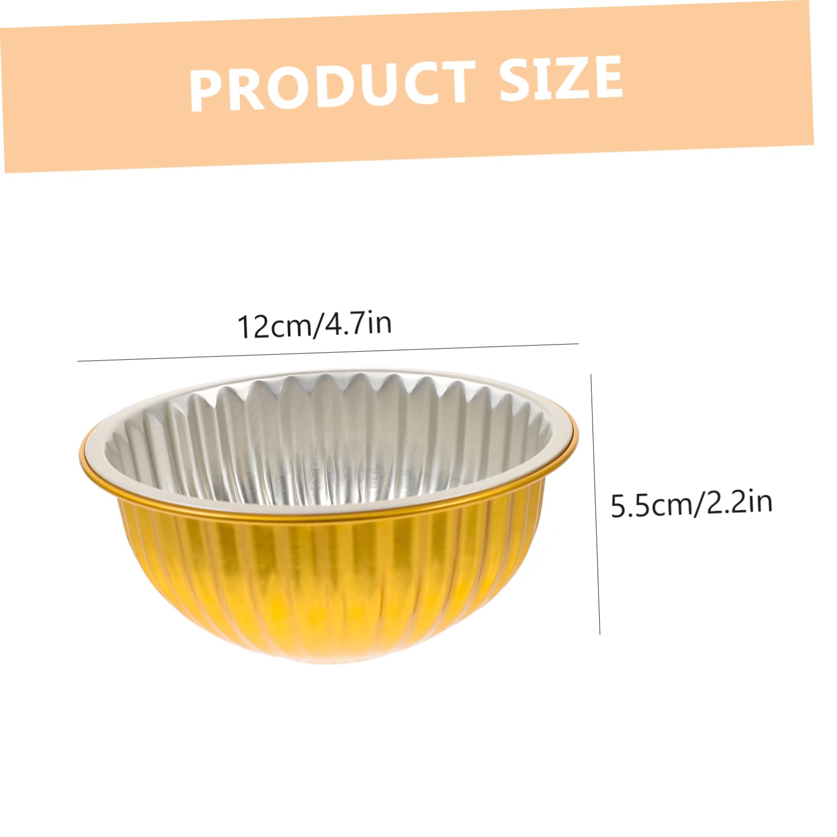 FUNOMOCYA 20pcs Disposable Takeaway Bowls Aluminum Foil Boxes Heatproof Round Storage Containers for Bbq