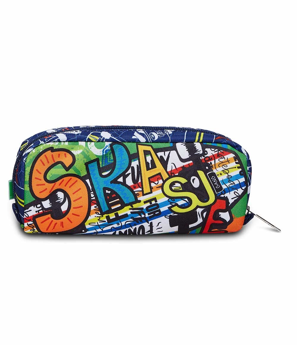 SJ Pencil Case Stationery Pencil Case Pen Case Kids Girls & Boys Primary School SJ Pattern, Multicoloured, Standard Size, School - Image 2