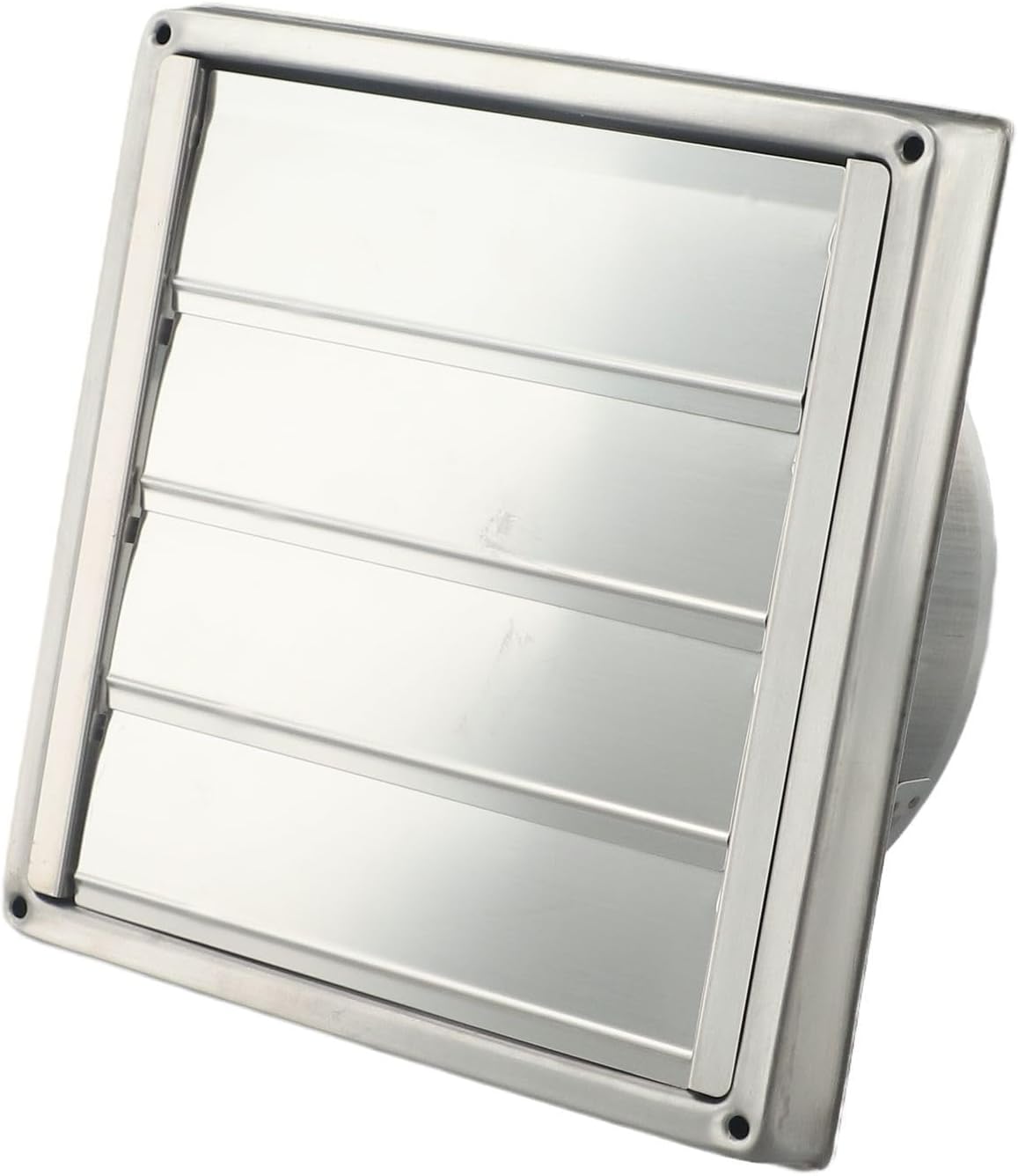 Metal Dryer Vent Cover For House, Removable Slats Stainless Steel Vent Cover, Exterior Wall Vent Cover With Louvre For Dryer Vents Range Hood Vent AC Vent(125MM)