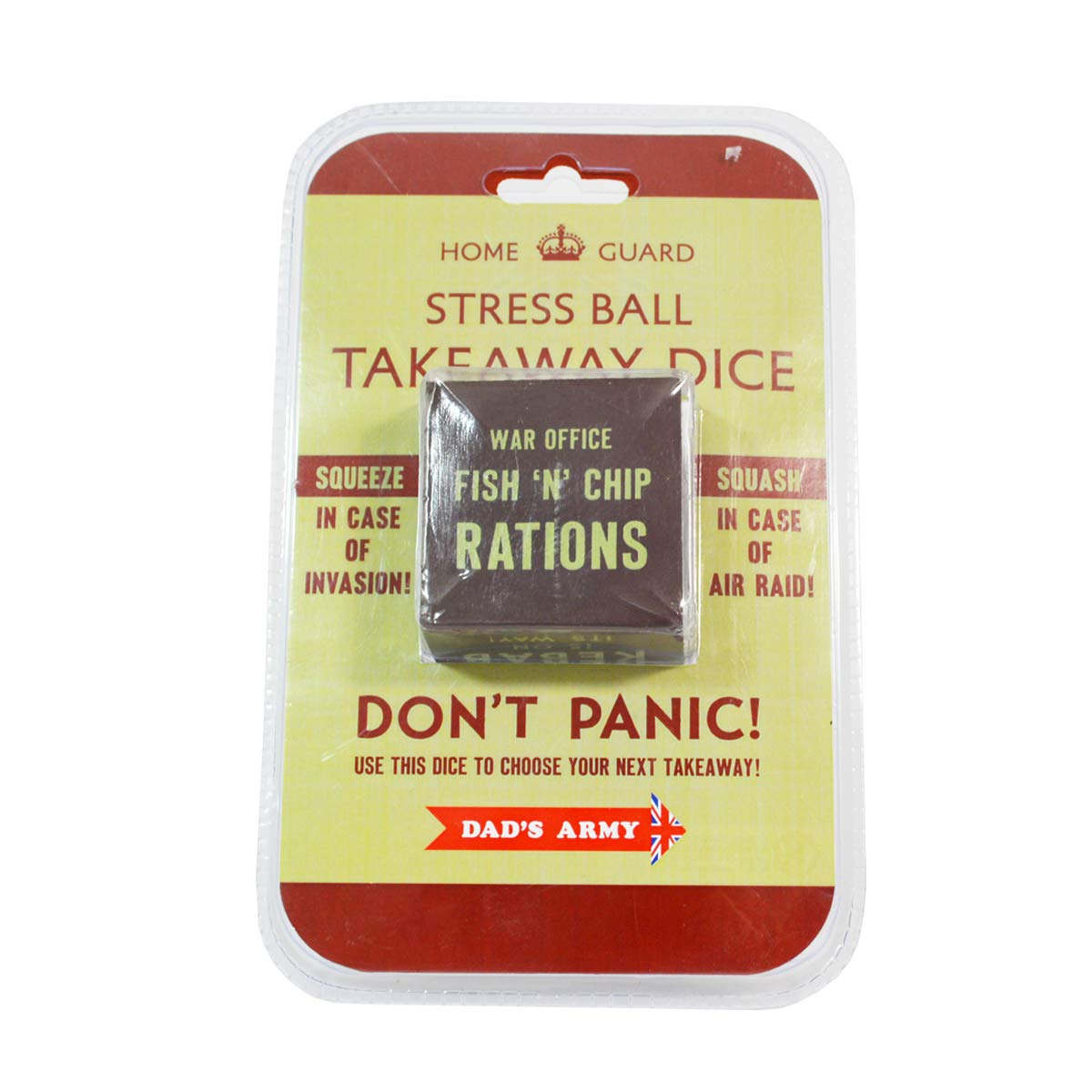 Dad's Army Women's Squeezy Decision, Takeaway Dinner Dice, Roll & Decide, For Foodies, Merchandise, Plastic