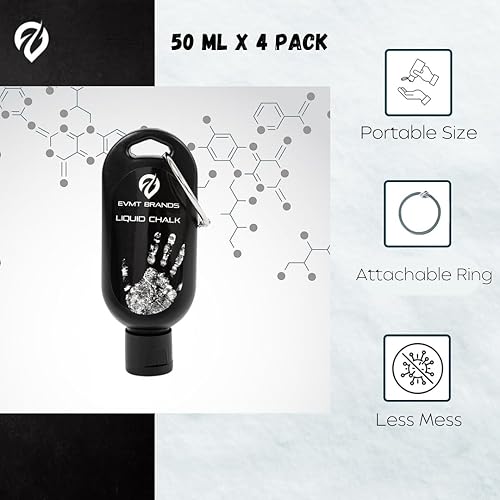 Miniatura 3 de Liquid Chalk, Mess Free Gym Chalk for Weightlifting, Gymnastics, Rock Climbing, Dancing, and Lifting. Sweat Resistant and Long Lasting for Stronger