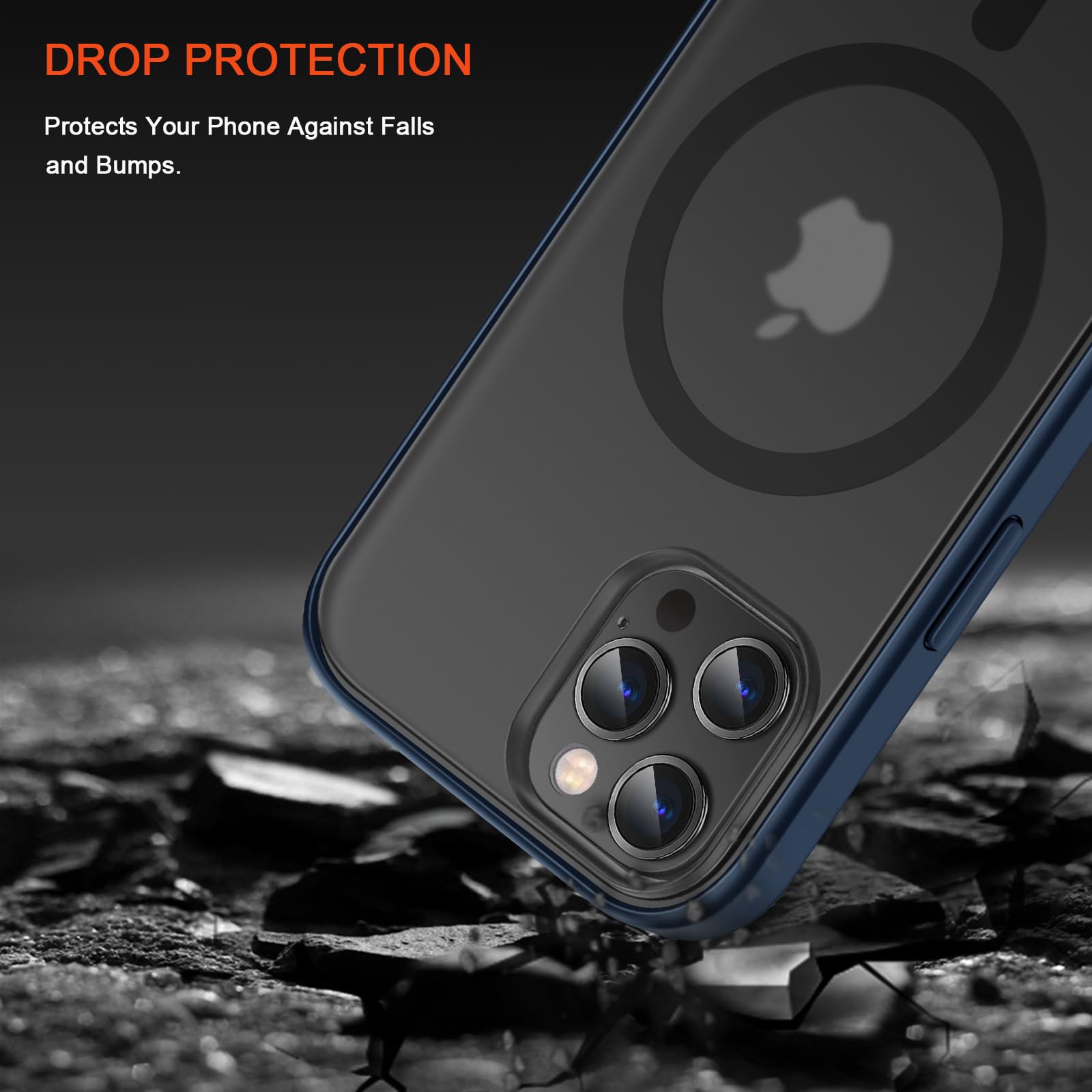 TENDLIN Cover iPhone 12 PRO Max Trasparente Hard PC Retro, Custodia Protezione Paraurti in TPU Morbido Antiurto Compatibile con iPhone 12 PRO Max - Nero