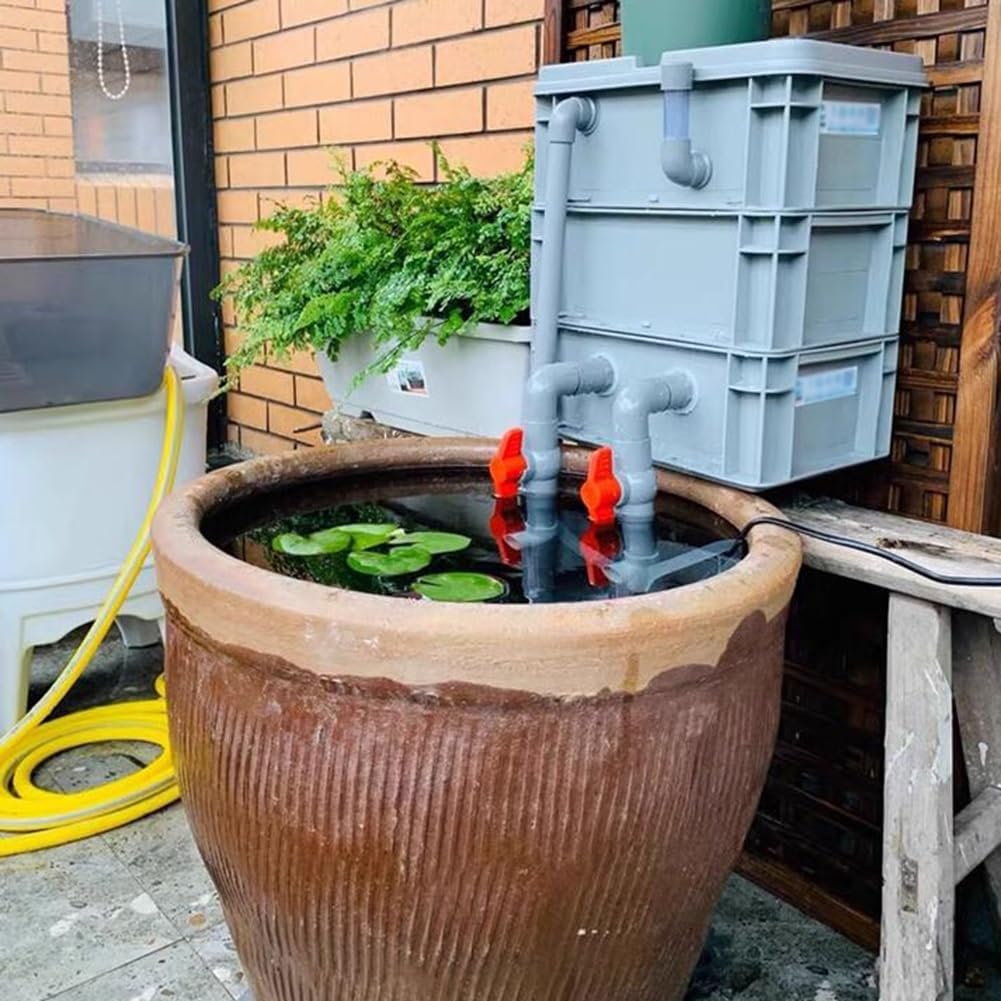 水槽用フィルターボックスキット グレー 複数サイズ（ウォーターポンプとフィルターメディアを除く）(11.81x7.87x13.38i