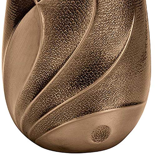 Vaso portafiori per ossari da 11x6,5cm - In bronzo, a parete - Con int
