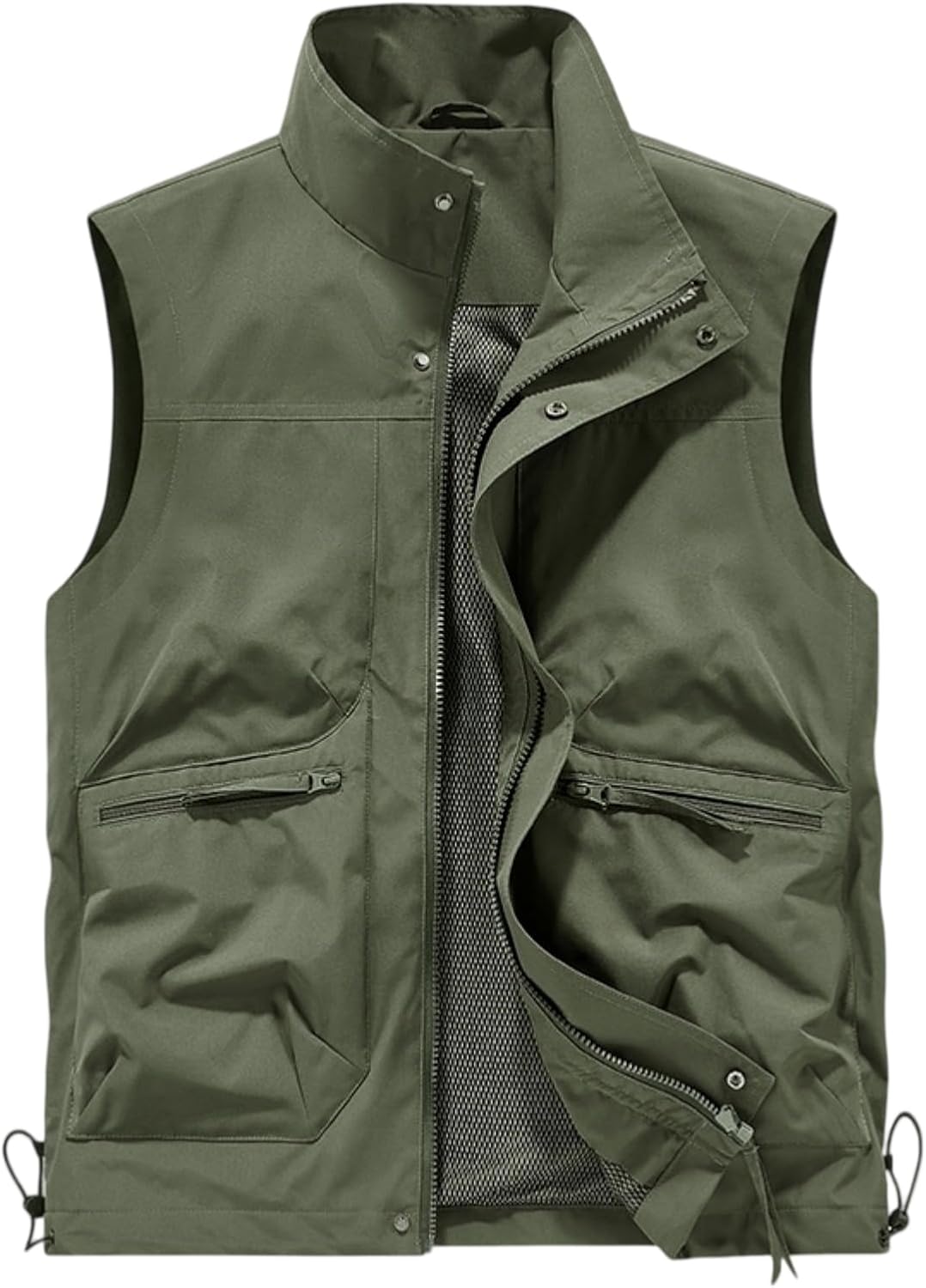 Men's Lightweight Outdoor Cargo Vest Breathable Multi Pocket Fishing Hiking Photography Vest