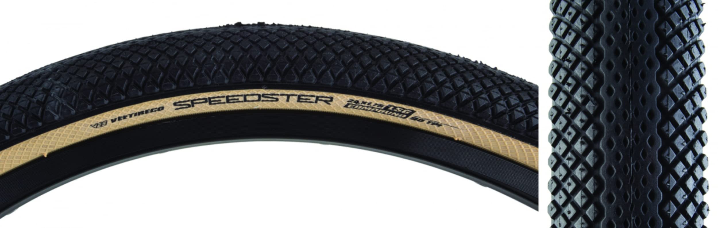 TIRES VEE SPEEDSTER 24x1.75 BK/BK FOLD/90/LSC