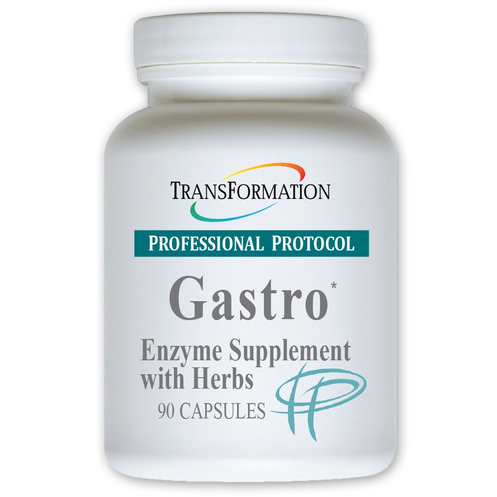 TRANSFORMATION THE GENESIS OF GOOD HEALTH Gastro Enzyme Supplement with Herbal Blend & Vitamin E, Formula to Alleviate Gastrointestinal Discomfort, Support for Relief of Heartburn, 90 Capsules