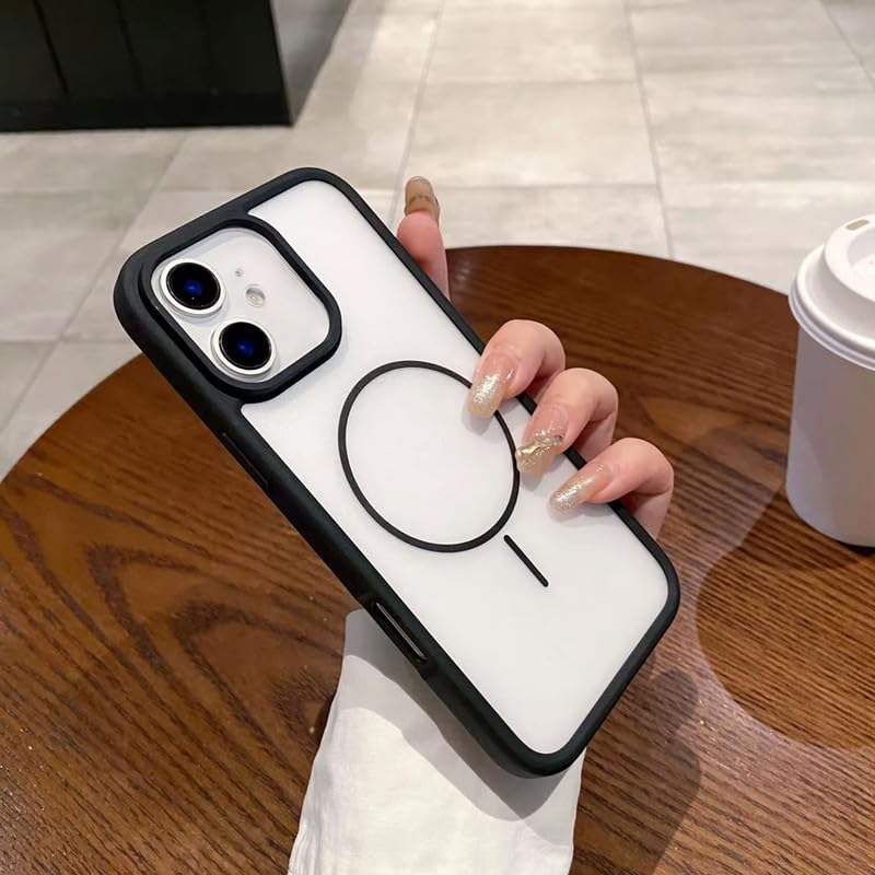Image of ZR018 for iPhone 12 Back Case Cover | Soft Matte | Slim Fit | Camera Protection | Shockproof TPU Case - Black