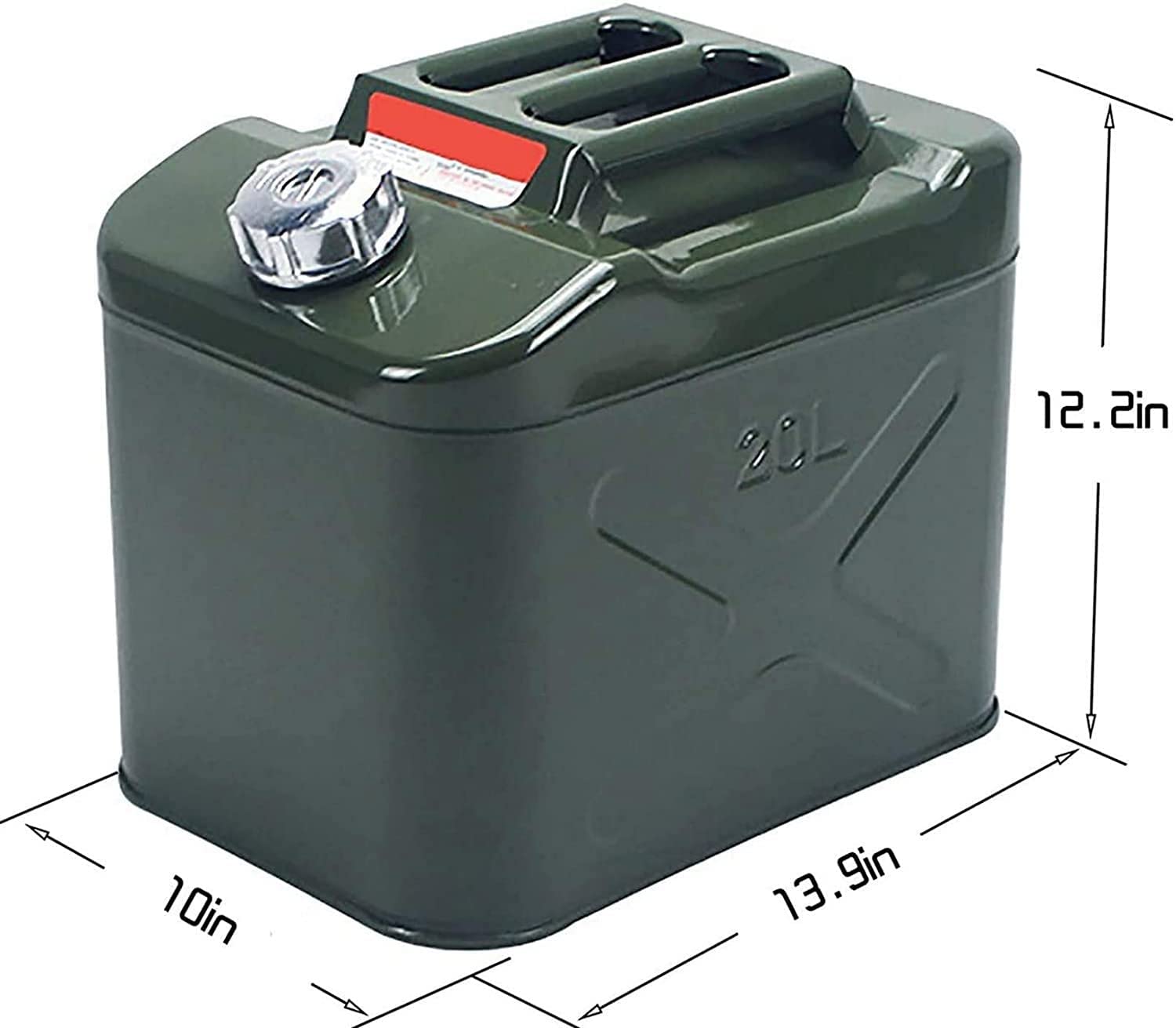 Generisch Dieser tragbare 20-Liter-Metallkraftstofftank dient dem effizienten Kraftstofftransport und als Notfallreserve für Fahrzeuge und ist auch als tragbares Ölfass geeignet.