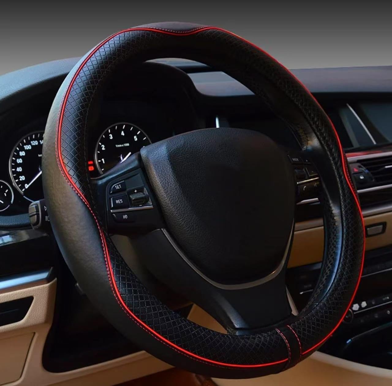 WANGGGZCWYLDAFC Premium Steering Wheel Cover for Audi Q3 (8U) 2011-2018