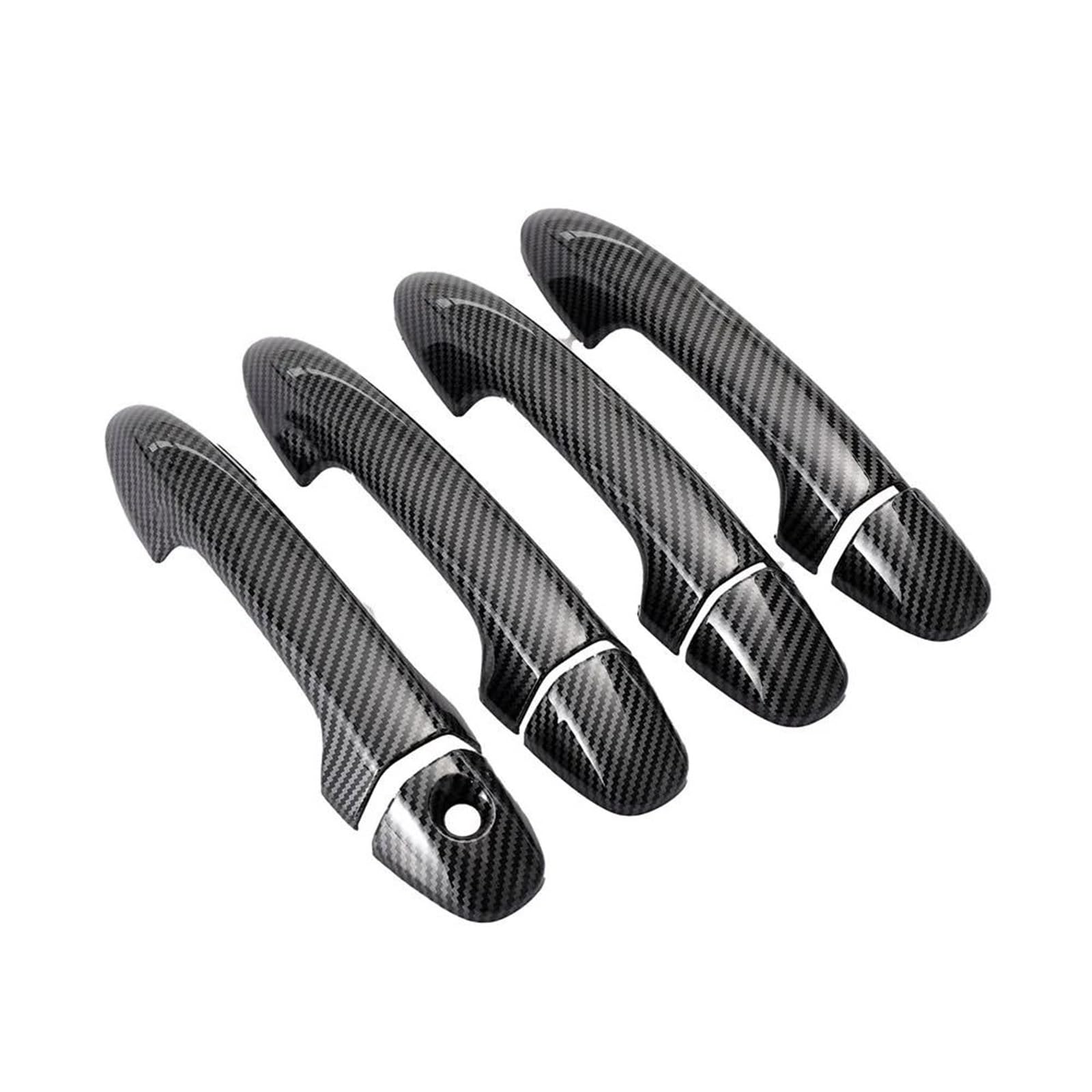 Trfbd Carbon No Sensor Decorative Cover For Rav4 For Xa40 2014-2019 Carbon Fiber Chrome Car Door Handle Bowl Cover Decor Trim Sticker Styling Accessories(Carbon No Sensor)