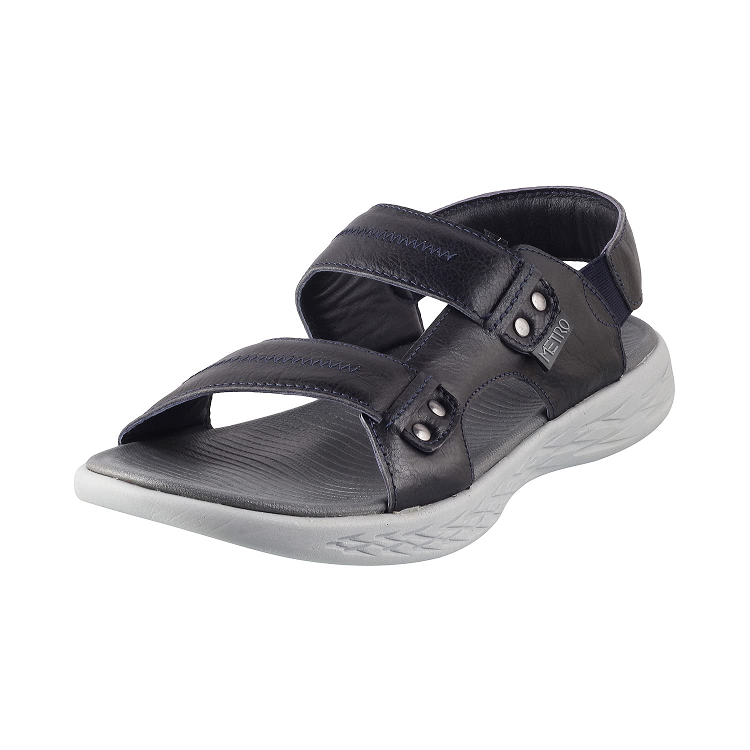 Metro Mens Leather Blue Sandals (Size (8 UK (42 EU)) (B095J3FMWC) Amazon Price History, Amazon Price Tracker