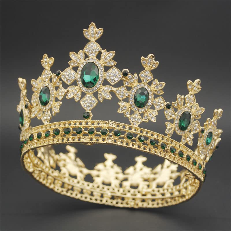 Biżuteria do włosów Diadem z koroną dla kobiet Moda Kryształowa Tiara Korona na ślubne akcesoria do włosów Diadem królewski królowej ślubnej Biżuteria do włosów Diadem i korony ślubne Panna młoda,