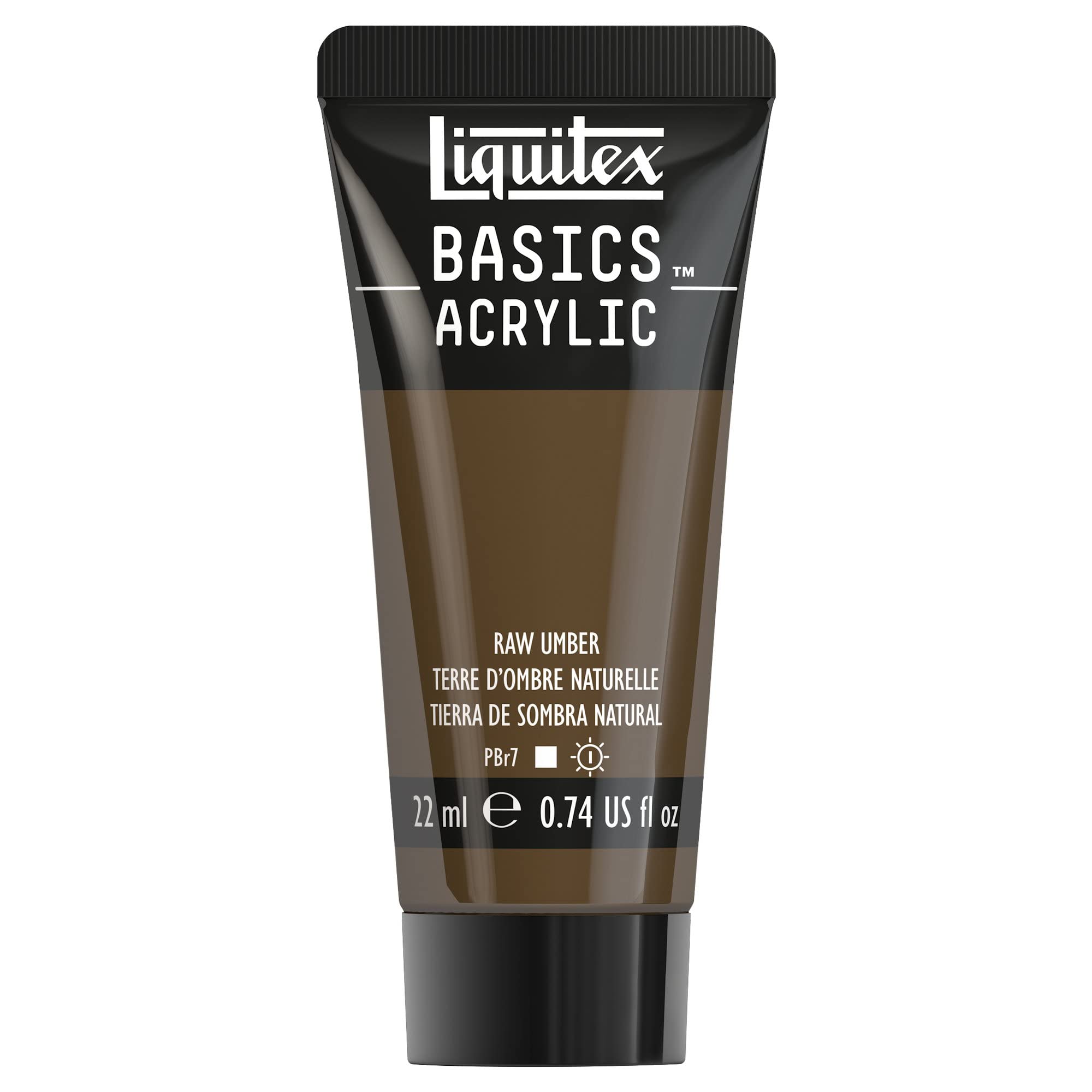 Liquitex Umbra Natural 8870481 Basics Acrylic Paint - 22 Ml Tube, Non-Fading, Medium Viscosity, Silk Gloss, Mono-Pigmented, Archival Quality