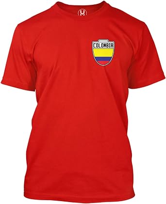 Colombia Futbol Jersey - Colombian National Soccer Mens T-Shirt Red, XX-Large
