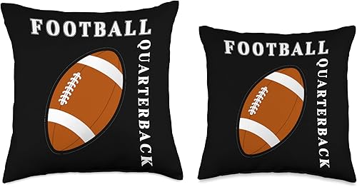 Miniatura 3 de Football Team Sport Football Quarterback QB Vertical Logo Throw Pillow, 18x18, Multicolor