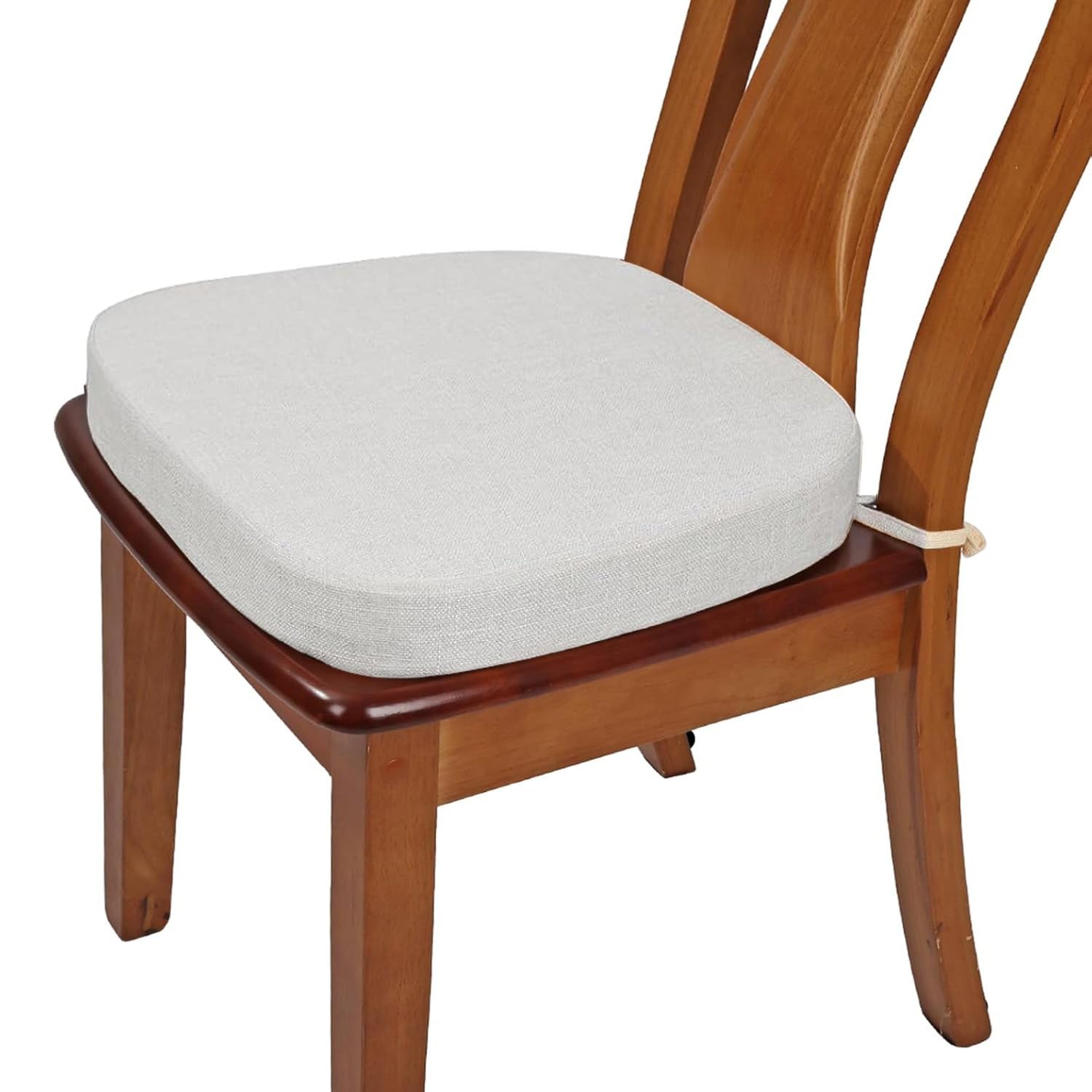 Holomaalahi Light Grey Dining Chair Pads 48X48x3cm Chair Pads For Dining Chairs With Ties & Removable Cover