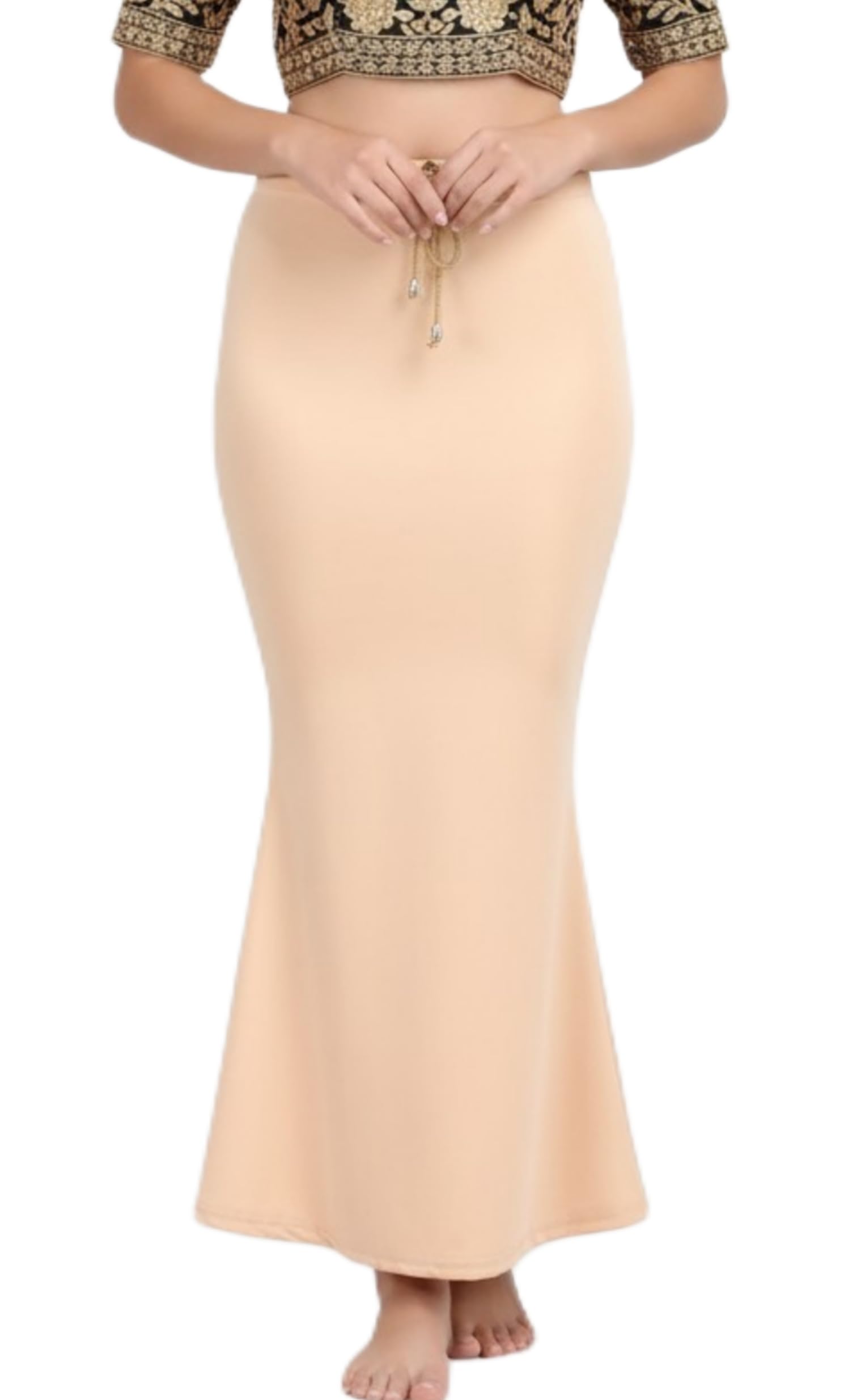 Mermaid Saree Shapewear for Women with Fish Cut | Shape Wear Dress for Sarees | Petticoat with Drawstring & Stretchable Shapewear-image-39