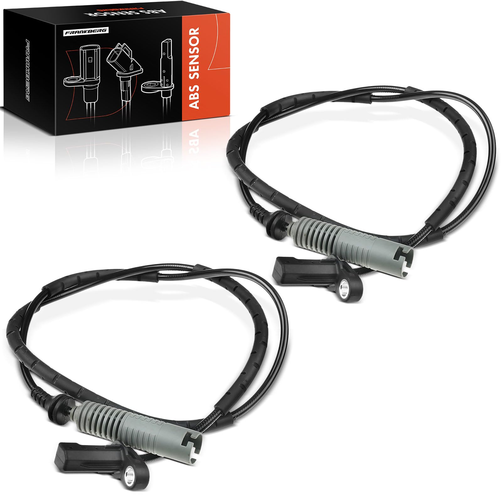 Frankberg 2x ABS Sensor Wheel Speed Rear Axle Left Right Compatible with 1 Series E81 E82 E87 E88 2004-2013 3 Series E90 E91 E92 E93 2004-2013 Replace# 34526762466