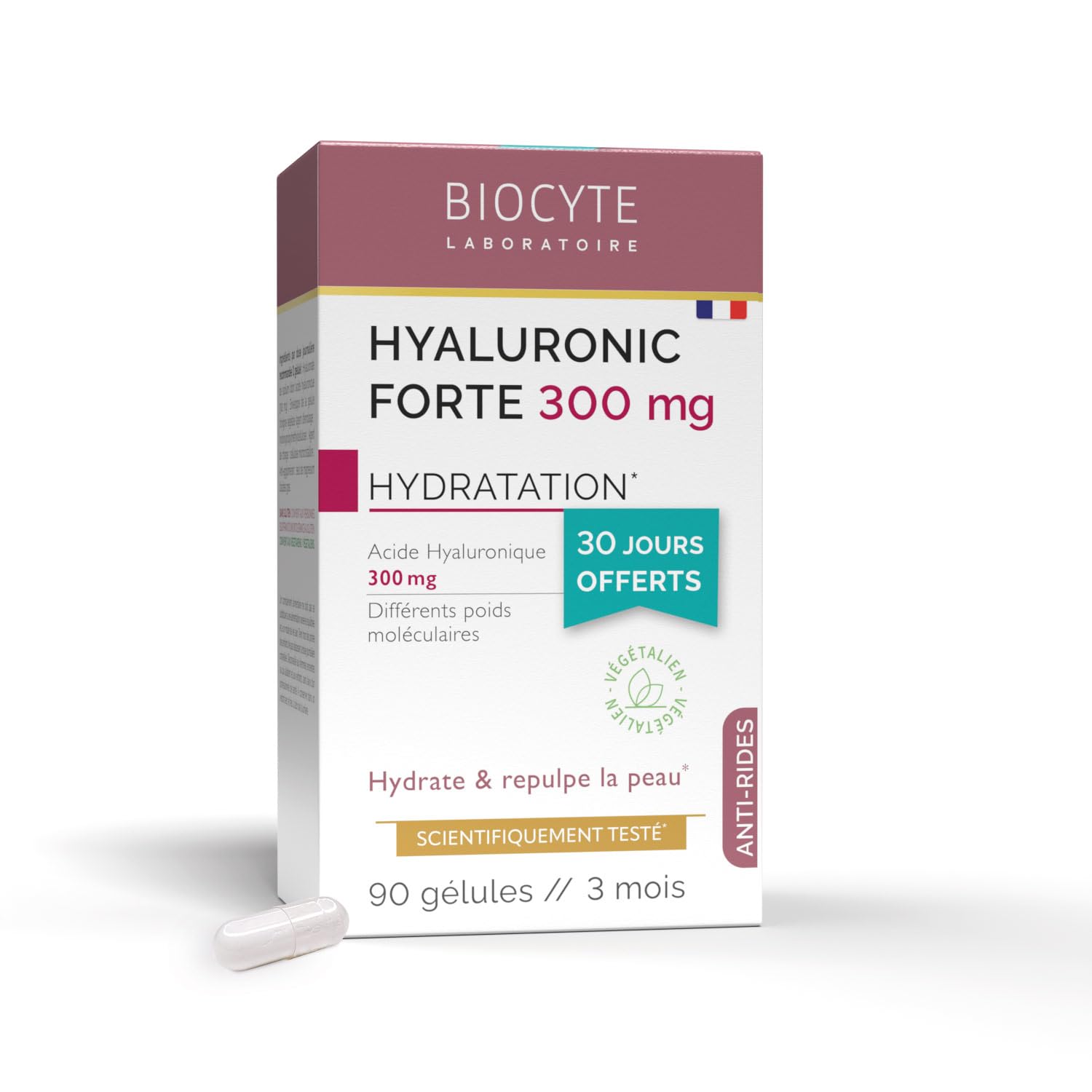 Acide Hyaluronique 100mg - 300 Capsules Vita World - Pack De 3 Flacons - Pour Le Confort Des Articulations