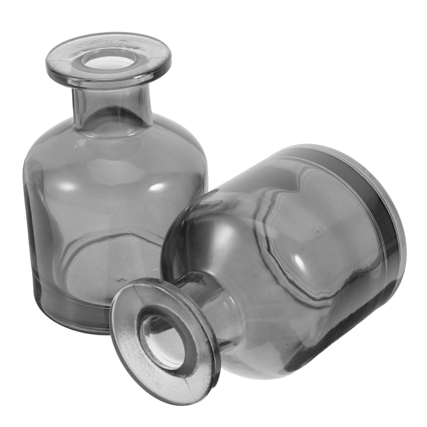 Bouteille diffuseur d'huile en verre lot de 2 flacons cylindriques de 150ml rechargeables pour maison