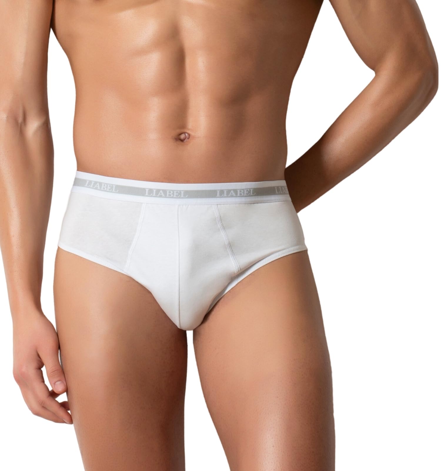 Liabel 6 Slip Uomo Cotone 100% Mercerizzato Mutande Uomo Cotone Lucido Morbide M