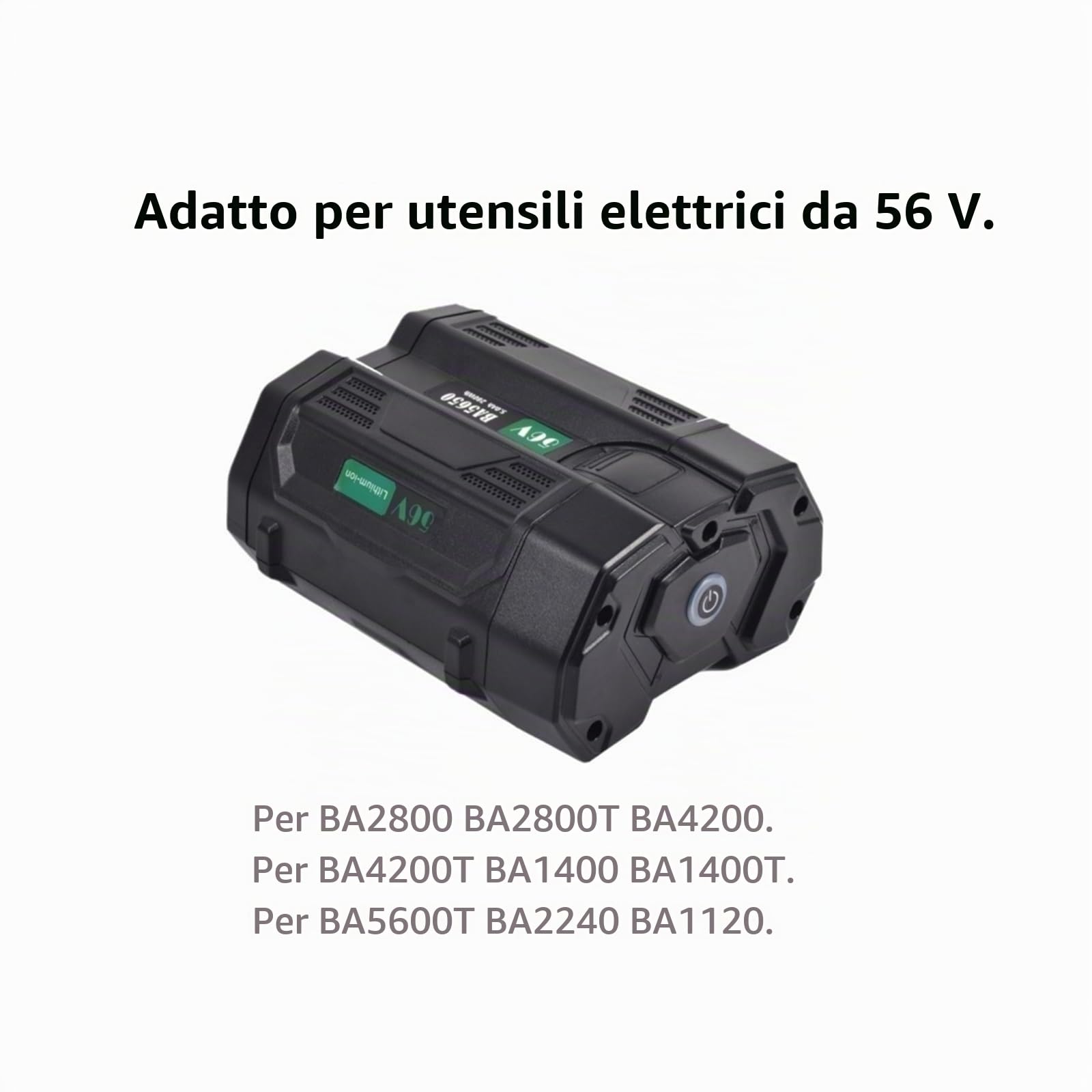 Batteria for utensili 56V 6000mAh BA2800 BA2800T BA4200 BA5600T BA2240 BA1120. Compatibile con EGO 56V l'utensile elettrico. Adatto a tutti gli utensili elettrici da 56 V