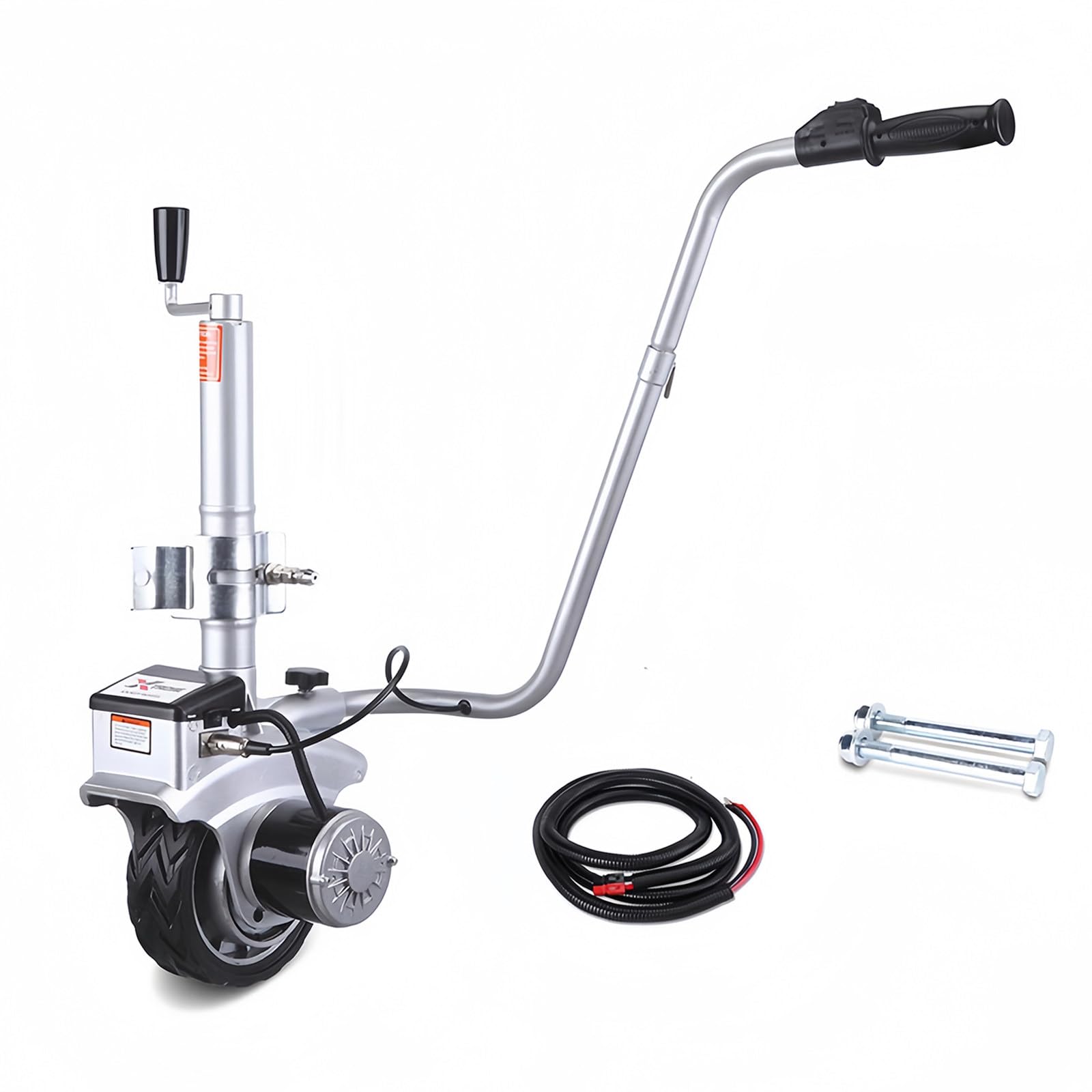 Elektrischer Anhängerwagen, 350W 12V Ratschen-Anhängerheber, 2270 kg Anhängelast, 32–42 cm verstellbare Klemmhöhe, zum Bewegen von Anhängern, Wohnwagen und Booten