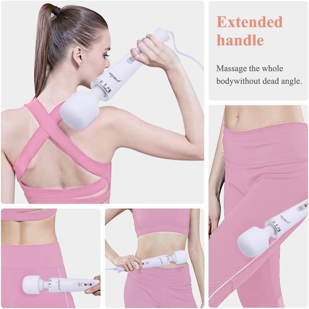 YEVIOR Wired Powerful Handheld Massager with 10 Pulse Settings Strong Vibration for Women,Personal Total Body Therapy Massager for Sports Recovery, Muscle Aches, Body Pain (White) - Image 5