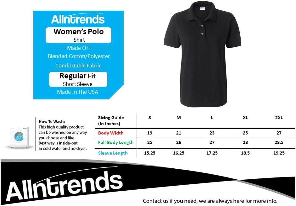 ALLNTRENDS Women's Polo T Shirt Wife Mom Boss Embroidered