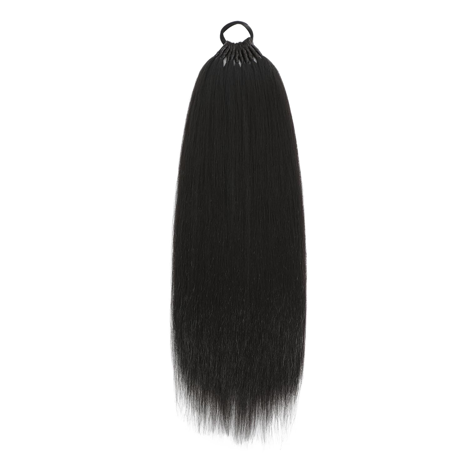 Elastic Band Ponyt Hair Extensions Synthetic Braiding Hair