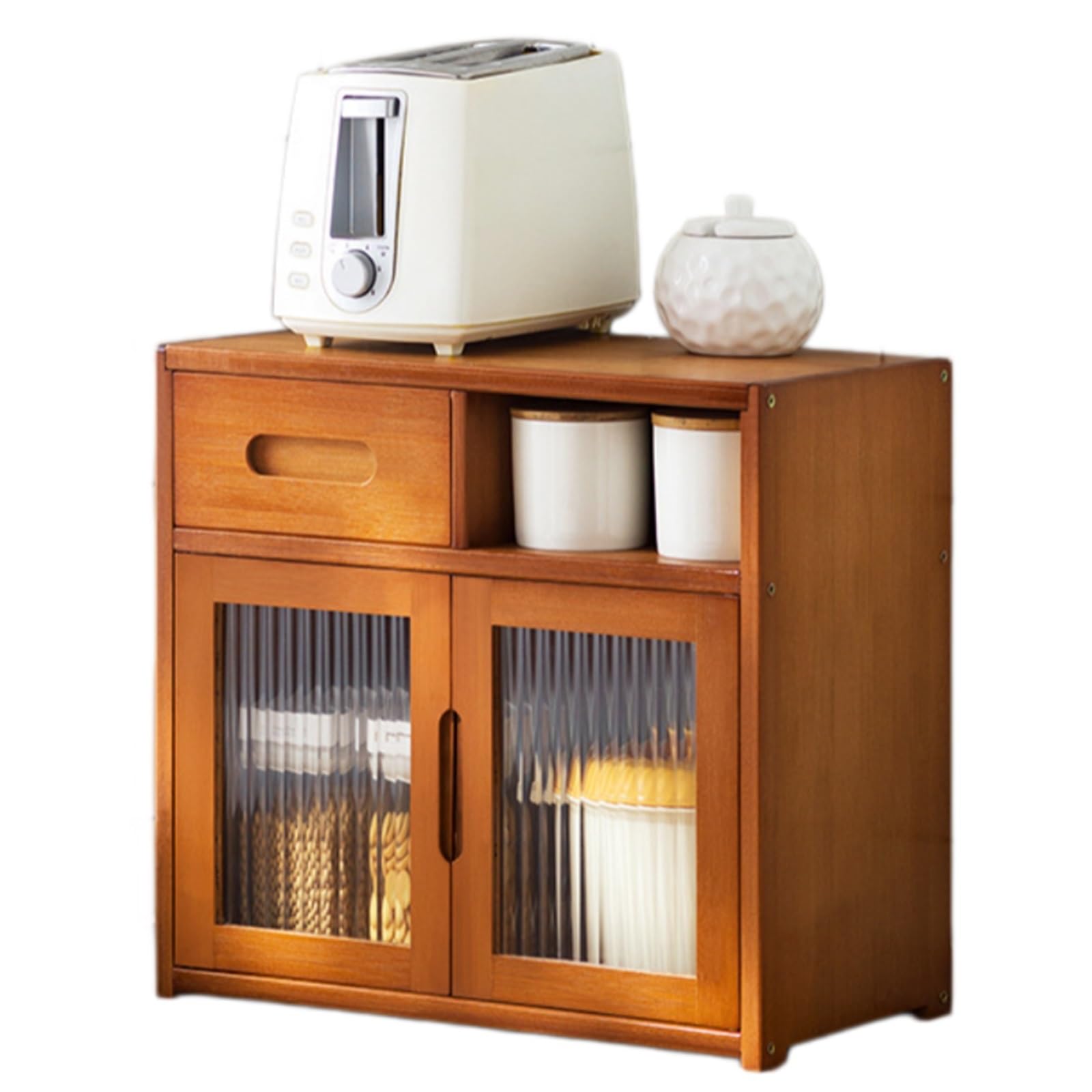 BHGFYXBS Multi Layer Kitchen Sto Cabinet Versatile Countertop Rack For Dish & Se Slish Sideboard For Efficient Cupboard Sto Soluts,Brown-42 * 23 * 39Cm,Brown-42 * 23 * 39cm