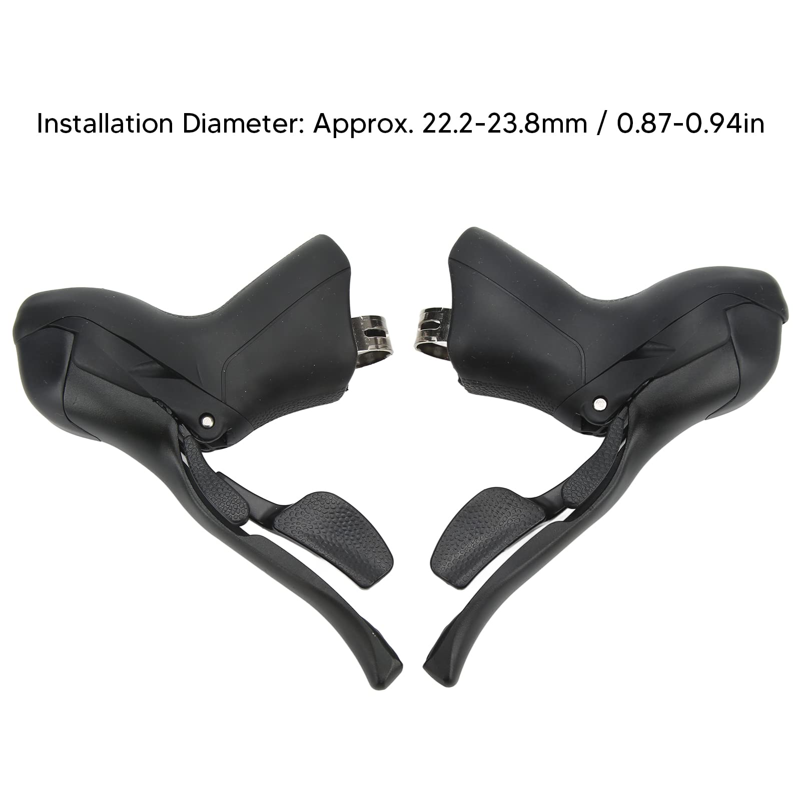 Astibym Set Leve Freno Bici 3x7 velocità in Lega di Alluminio | Kit per Bicicletta da Strada, Impugnatura Antiscivolo Rivestita in PVC, Supporto da 22,2-23,8 Mm, compatibilità con