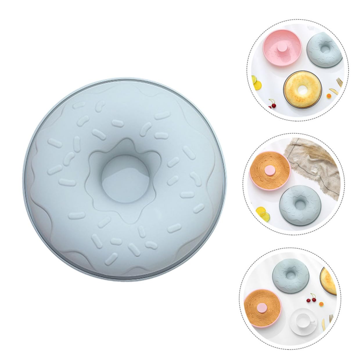 LIFKOME Juego De 3 Moldes para Donas Y Muffins Moldes para Hornear En La Cocina En Surtidos para Cocinar A Diario Y para Fiestas.