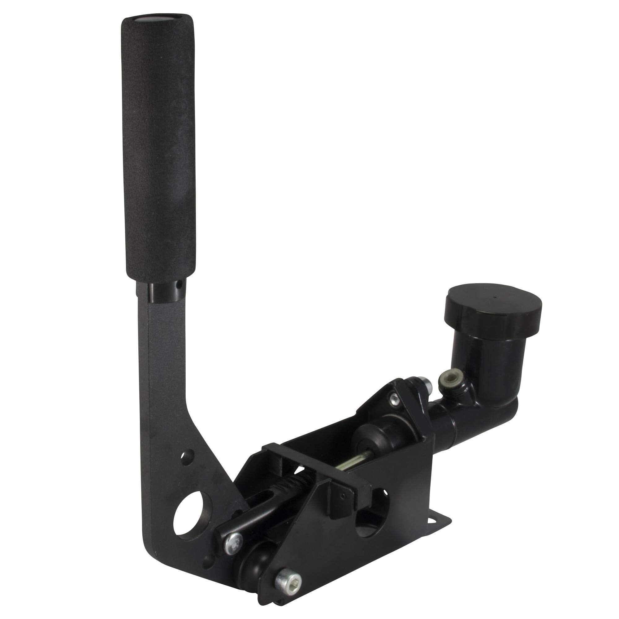Hydraulische Fly Off Handbremse mit Bremsflüssigkeitsbehälter, Hebel liegend/stehend montierbar | Schwarz