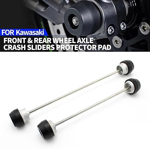 Miniatura 2 de RSFIL Soporte protector de rueda delantera y trasera para Kawasaki Z900 Z900RS Z650 Z650RS 2017-2023 (color  eje delantero)
