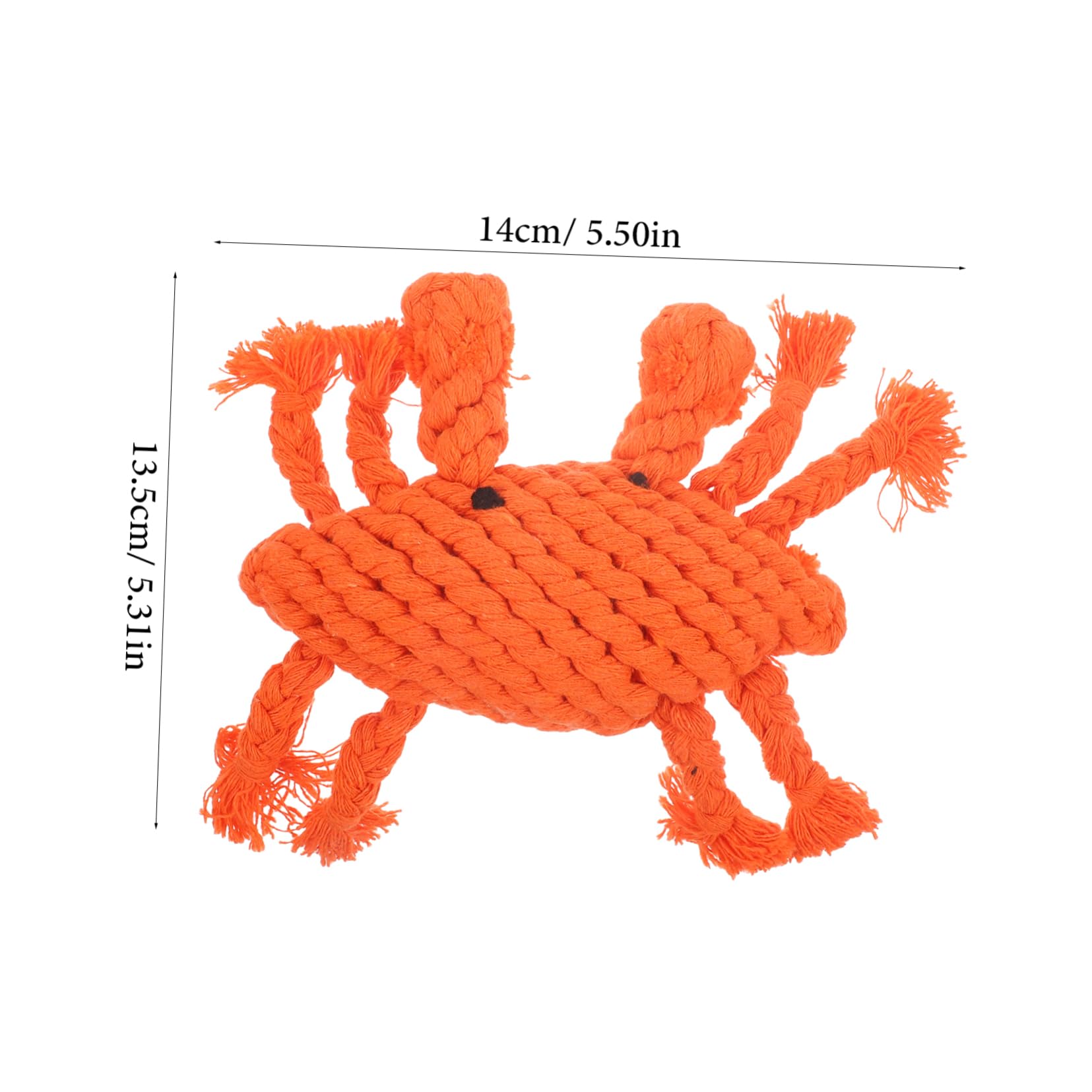 BESPORTBLE Cute Cartoon Crab Dog Toy Small Dog Chewing Toy Molar Cotton Rope Pet Puppy