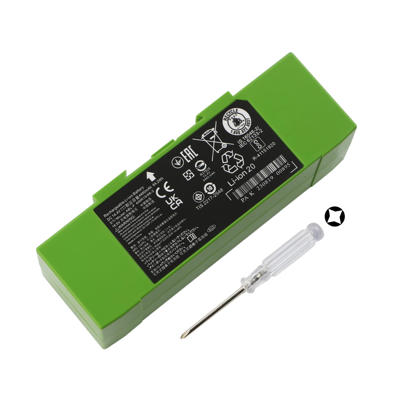 ABL-F Batterie Compatible with iRobot Roomba i6 i4 Plus i4+ i3 i3+ 3150 i3152 e5 e6 J9+ i8 i8+ i8550 J7 J7+ J7 Plus J7550 J7150 i7 i7+ i7158 i7550 i755020 i7156 i7556 i7558 Series Vacuum Cleaner