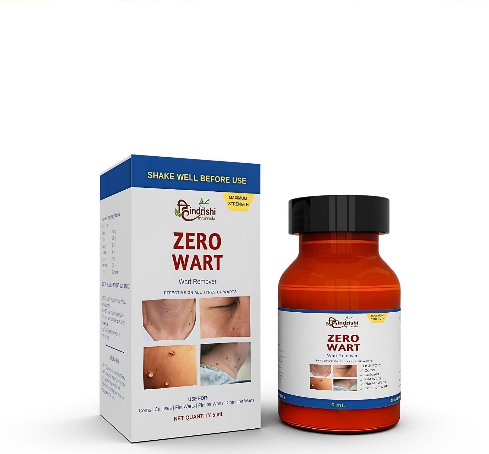 Zero Wart Remover Ayurvedic Liquid, 5ml | Fast-Acting Ayurvedic Formula, Skin Tag & Massa Remover, Effective for Common Warts, Corns, Calluses & Moles-image-17