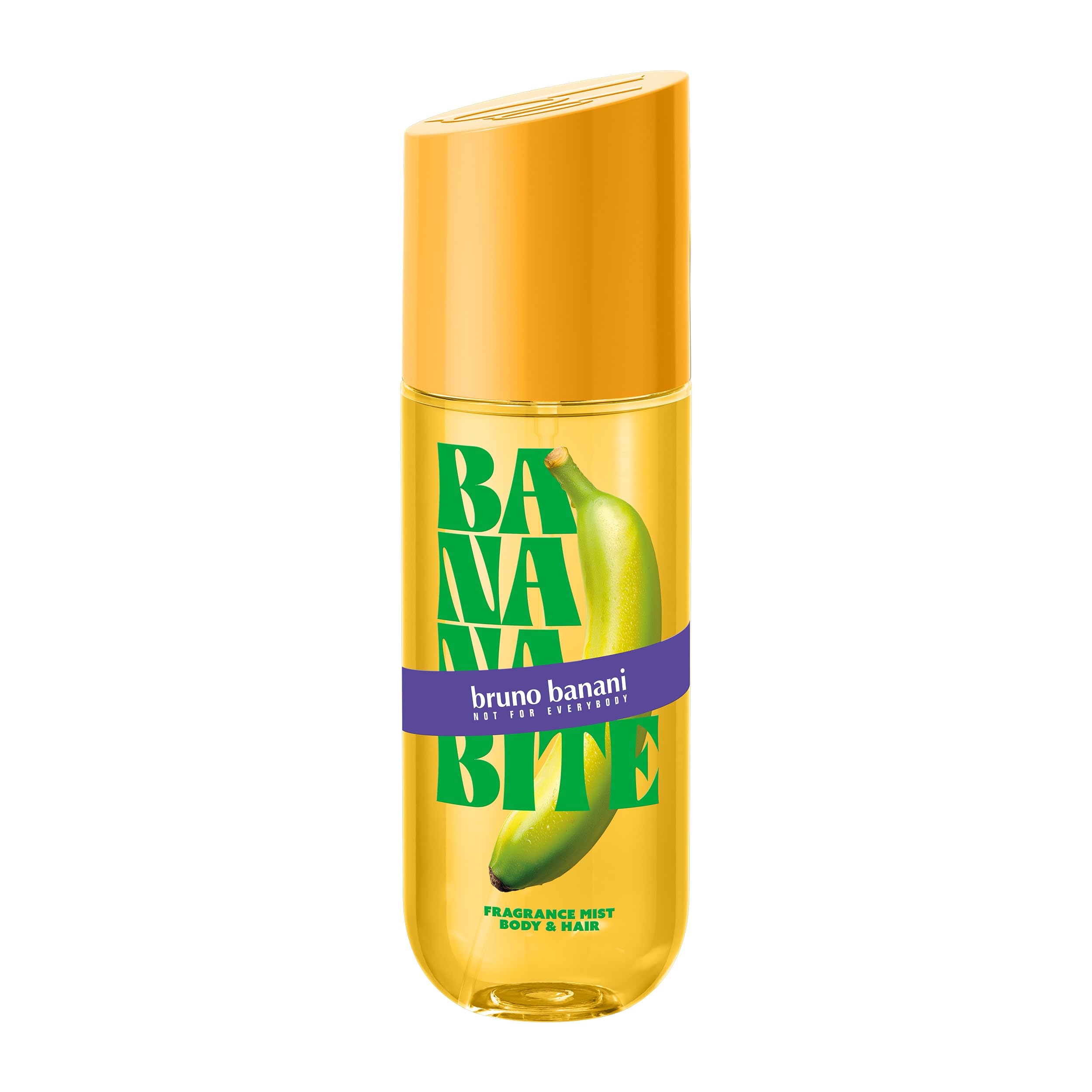 bruno banani Banana Bite, długotrwała mgiełka do ciała i włosów dla kobiet, o zapachu wody kokosowej i banana, 236 ml