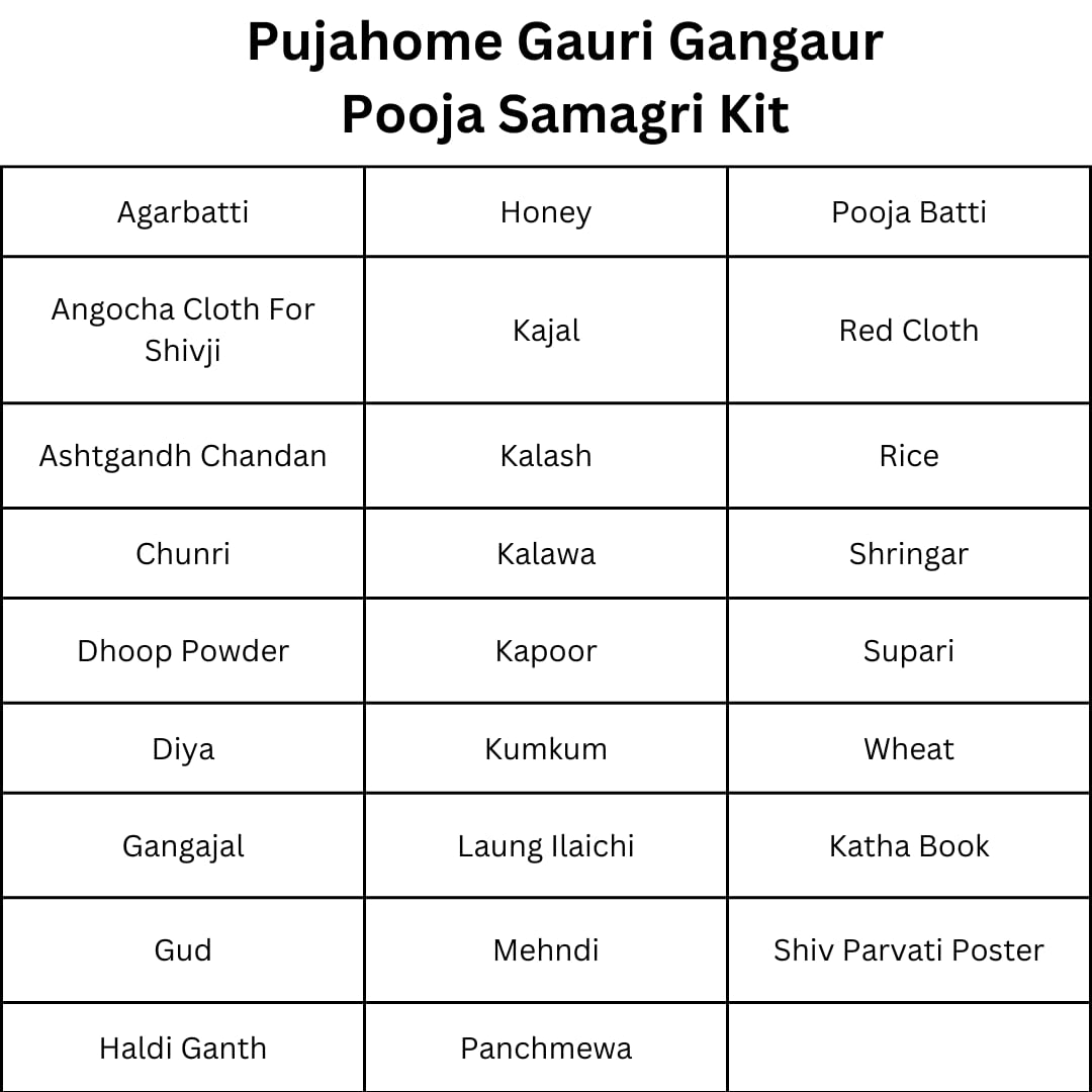 Pujahome Gauri Gangaur Puja Samagri Kit with Puja Book 2