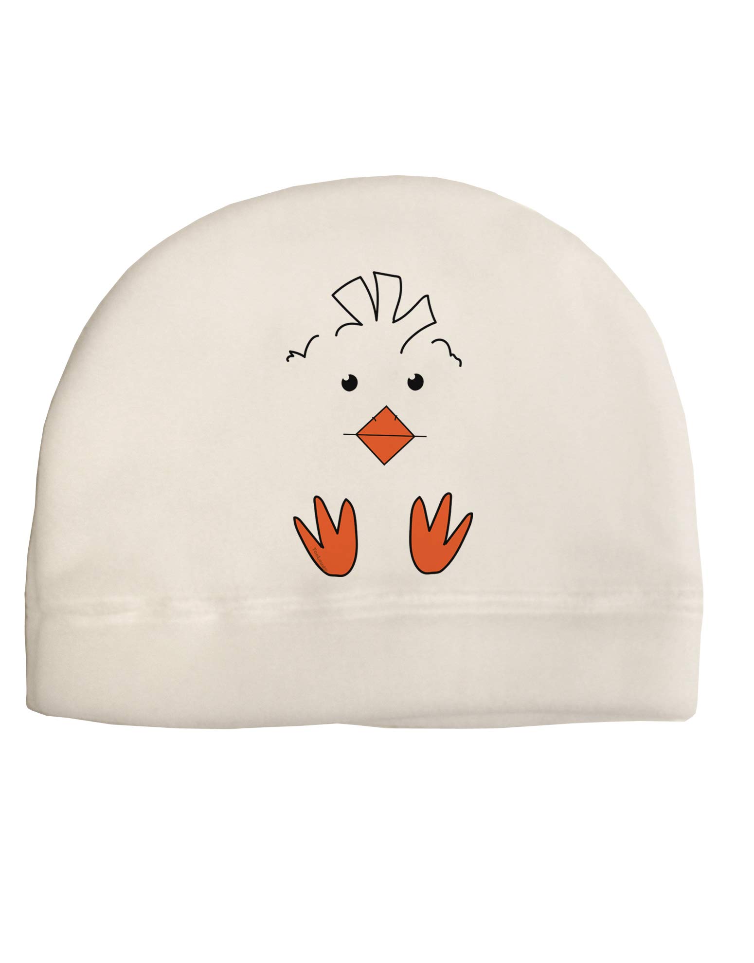 TOOLOUD Cute Easter Chick Face Child Fleece Beanie Cap Hat White