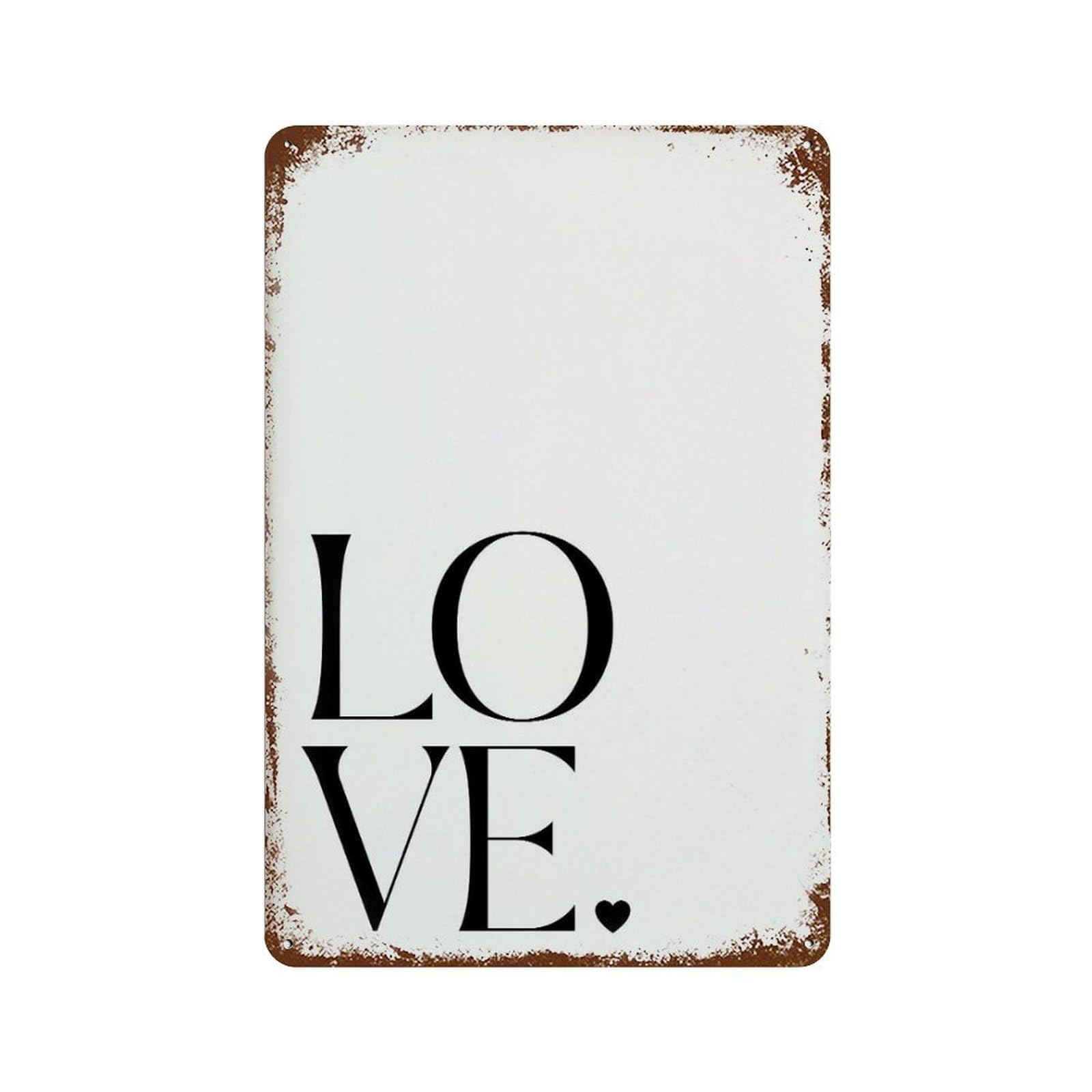 xiaoxiaoshen Love Typography Minimalist Home Decor Wall Decor Art Metal Tin Poster Modern Home Decor Art Home Bar Shop Decorations Vintage Sign 30x20cm