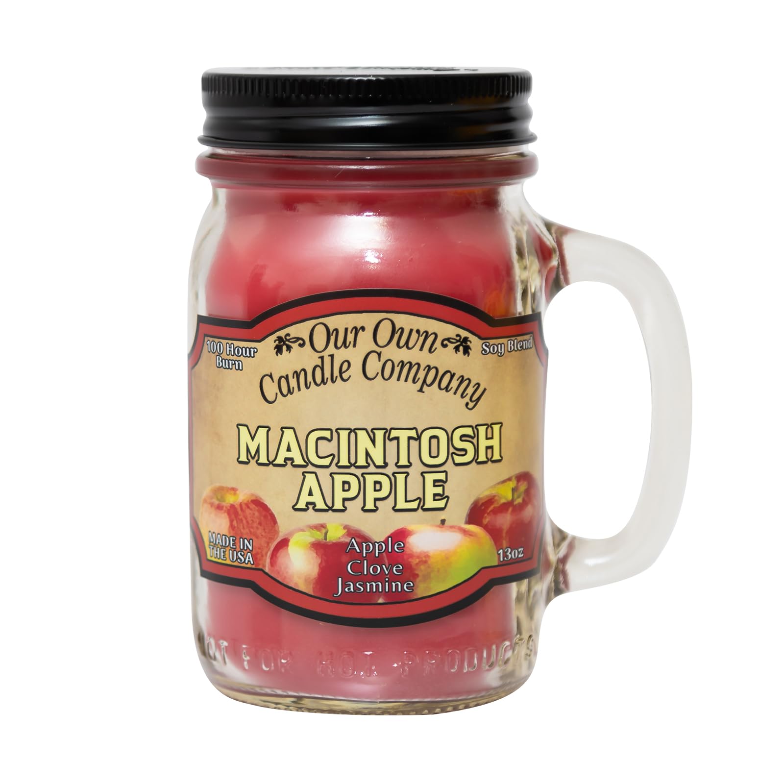 Our Own Candle Company Large Macintosh Apple Candle, Red