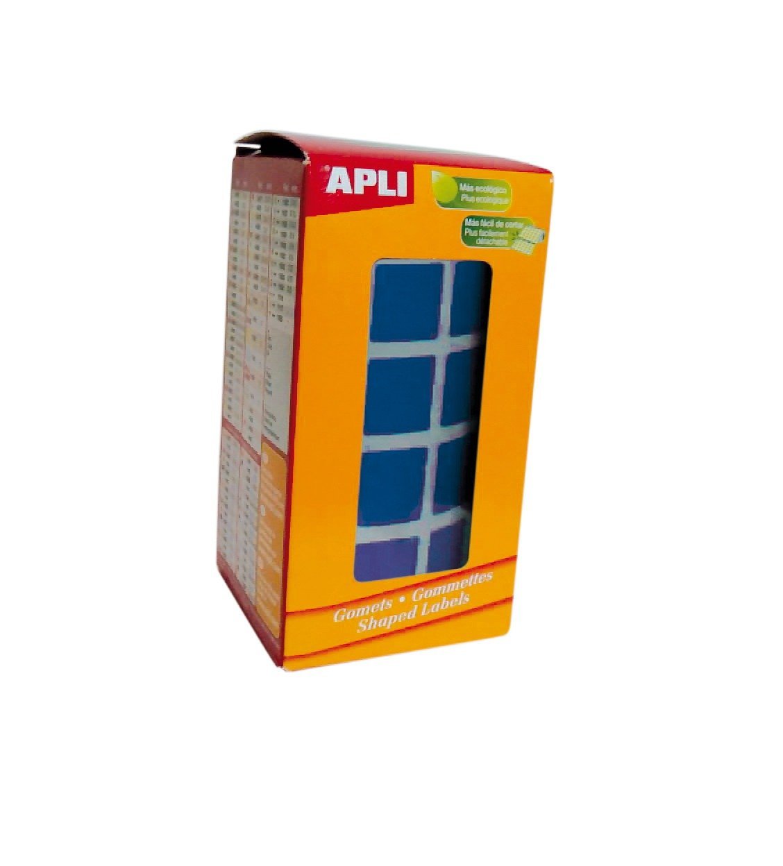 APLI KIDS 12476 Roll of Square Stickers - 15 mm - Colour: Blue