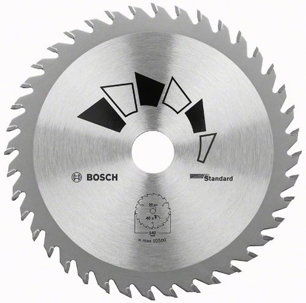 Bosch 1x Circular Saw Blade Standard (for Wood, Ø 180 x 2.2/1.5 x 30/20 mm, 40 Teeth, ATB, with 1x Reduction Ring 20 mm, Accessories for Circular Saws)