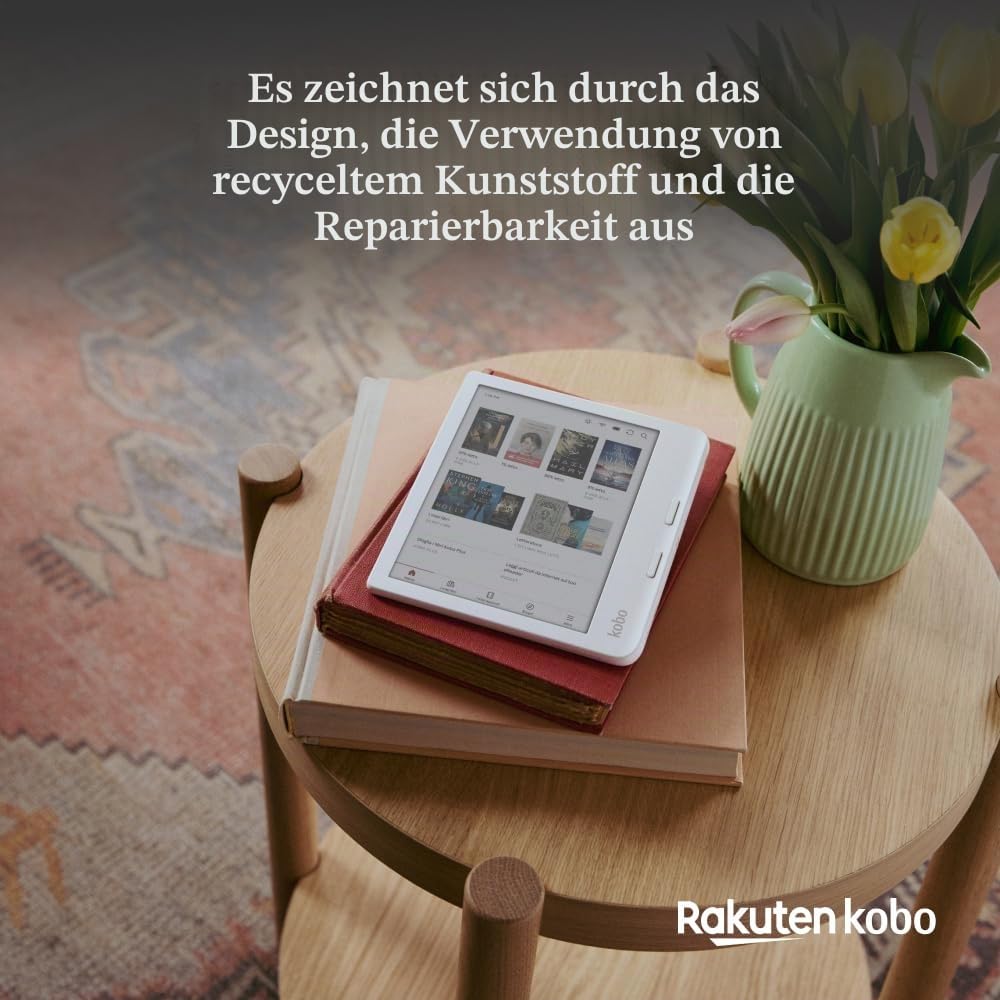 Kobo Libra Colour mit Kobo Stylus 2 | eReader | entspiegeltes Farbdisplay und Ink Kaleido™ 3 7 | Dunkelmodus | Hörbücher | wasserdicht (schwarz)