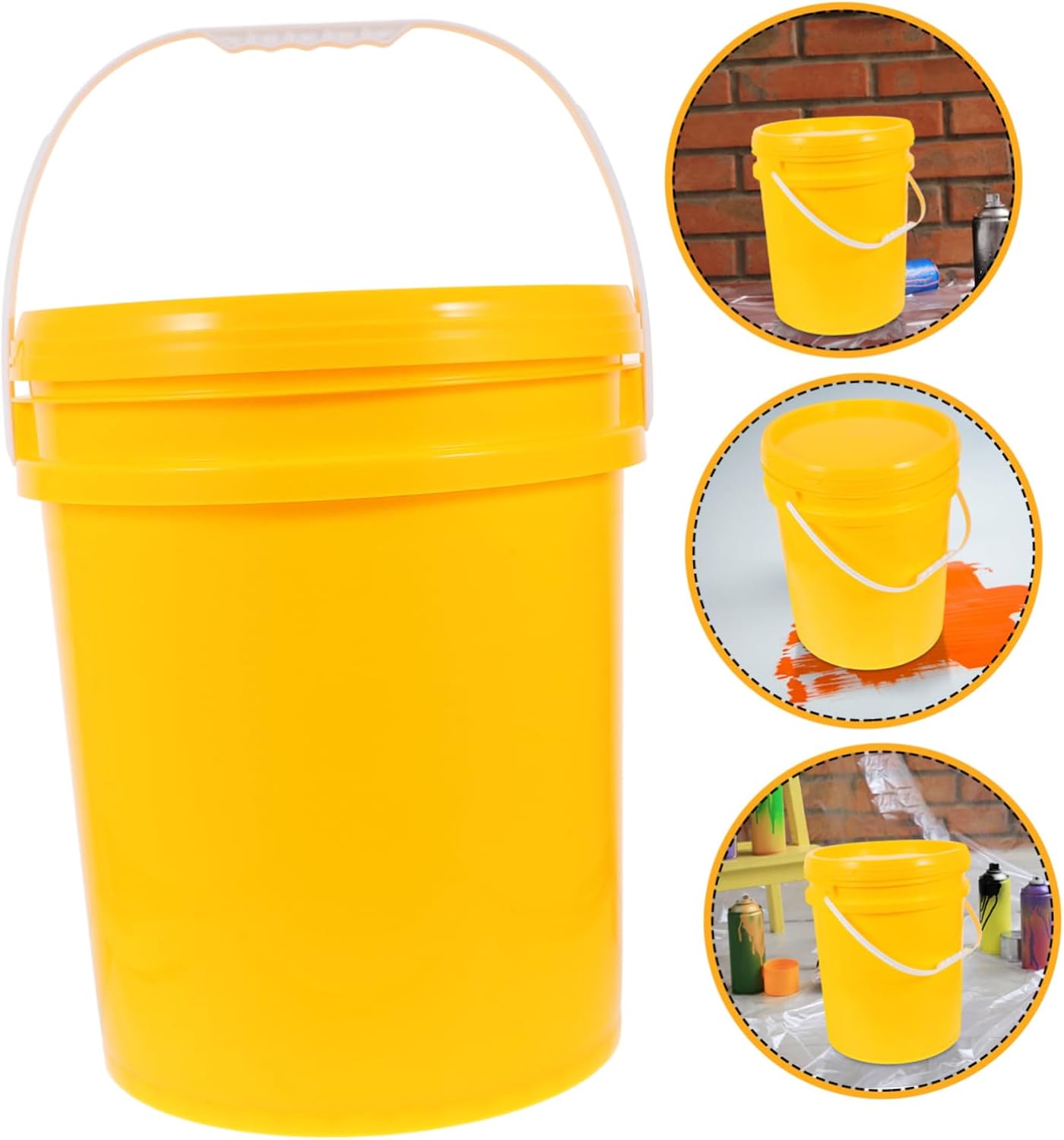 Storage Bucket Airtight Lid Plastic Paint Container for for Paint Storage and Freshness Retention