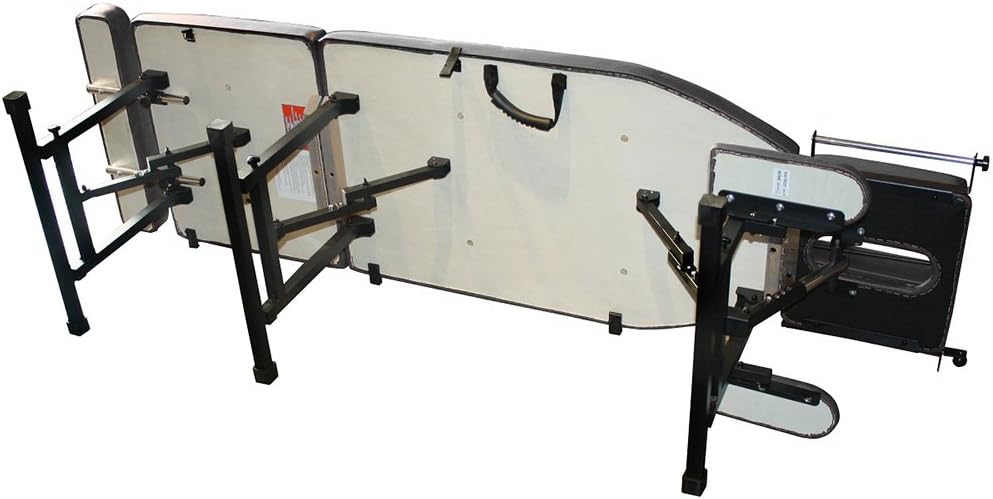 Royal Massage Sheffield 160 Elite Professional Portable Chiropractic Table - Lightweight Adjustable Folding Design (Charcoal)